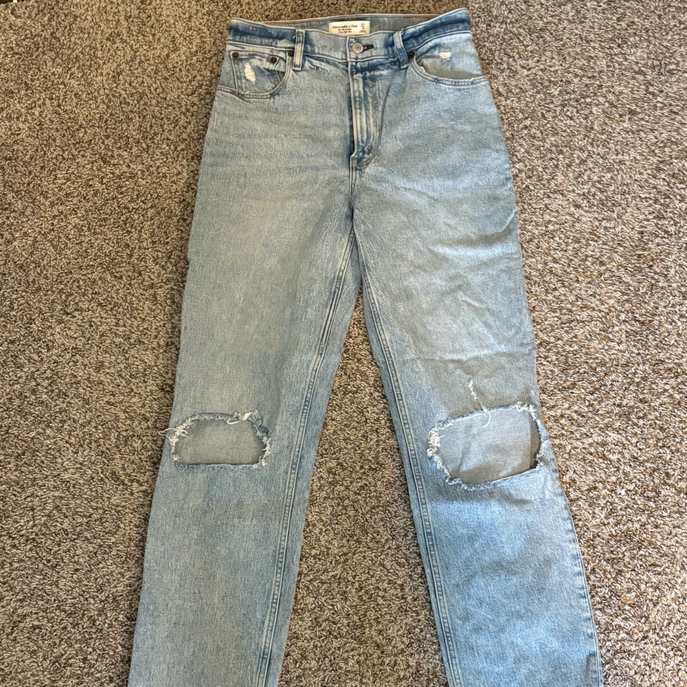 Abercrombie & Fitch Light Blue Straight Leg Jeans